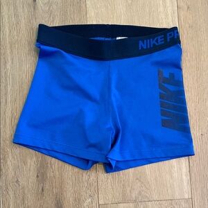 Nike Pro Blue Dri-fit Athletic Shorts